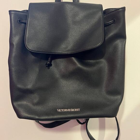 Victoria Secret Book Bag faux leather in black - Picture 1 of 5